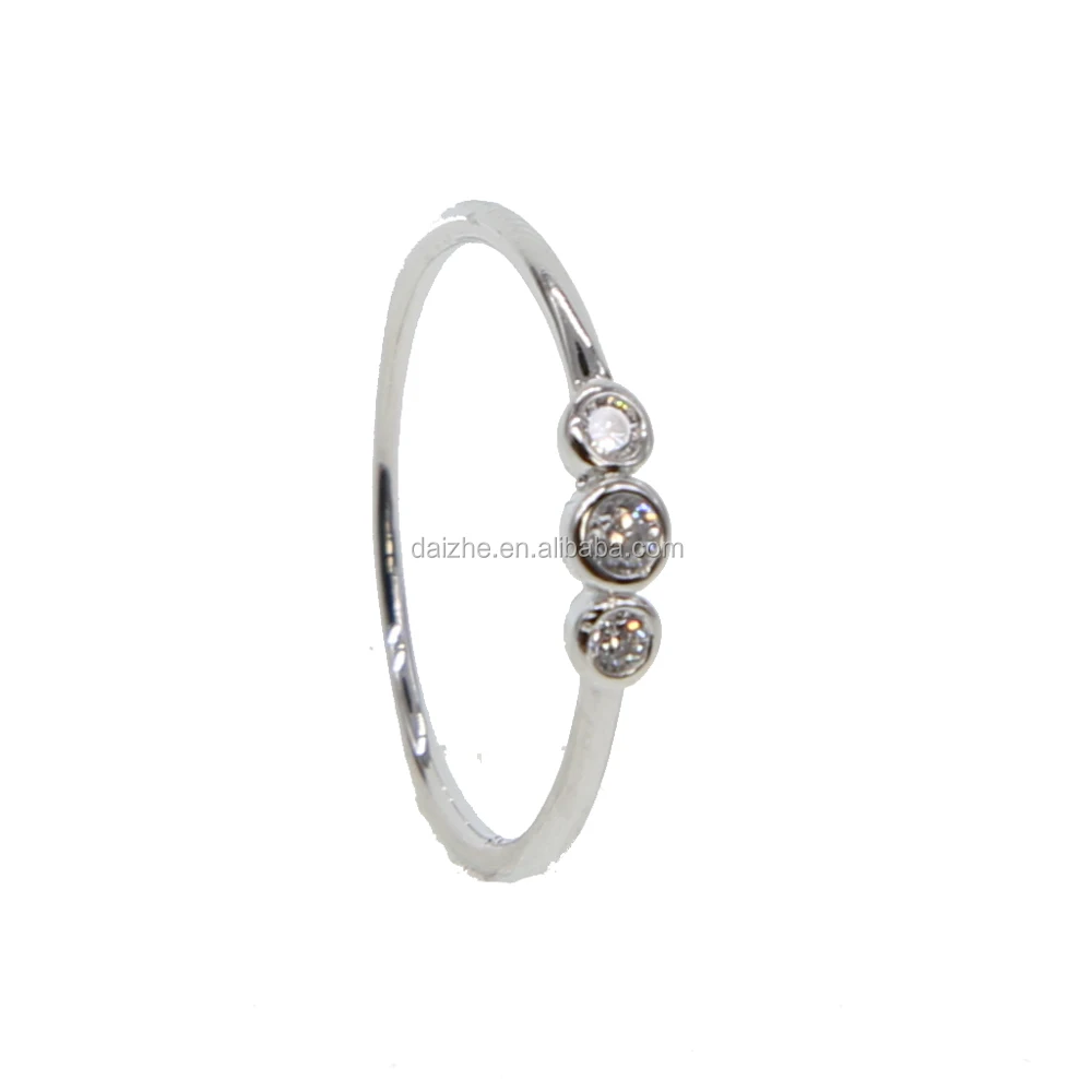

simple band rings bezel cz paved ting band 925 sterling silver finger rings
