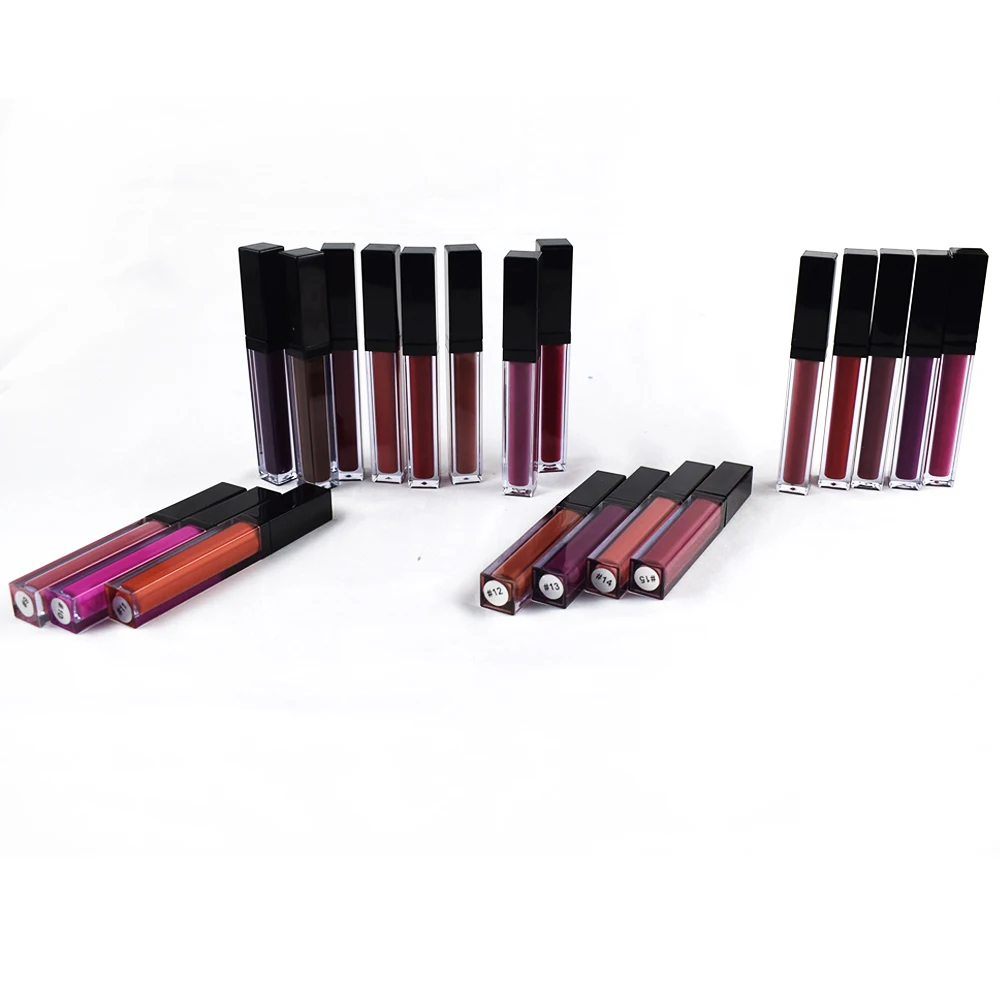 

Wholesale makeup lipgloss Long Lasting Waterproof 20 color Matte Liquid Lipstick, 20 color high quality matte lip gloss