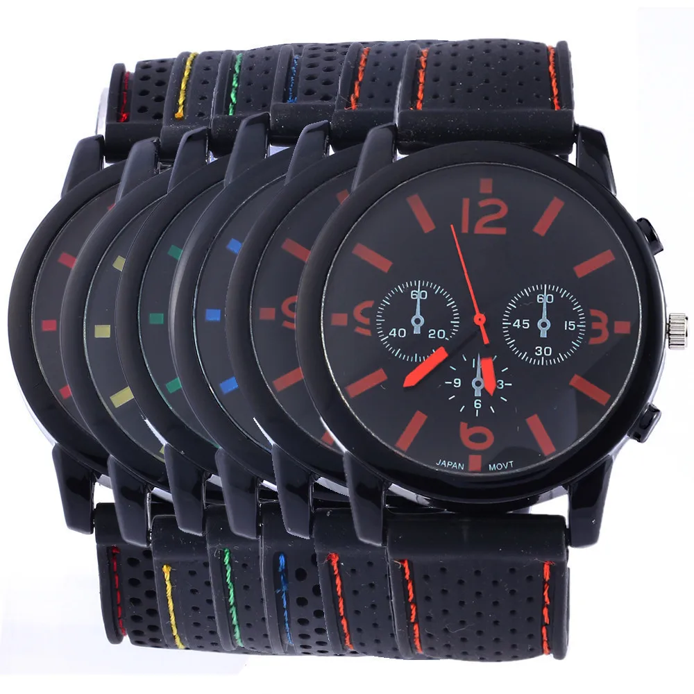 Wholesale Men Causal SPORT Military Pilot Army Silicone Watches RW003