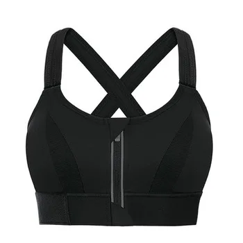 

Wholesale Custom Women' Sports Bra Running Yoga Fitness Bra With Front Zipper