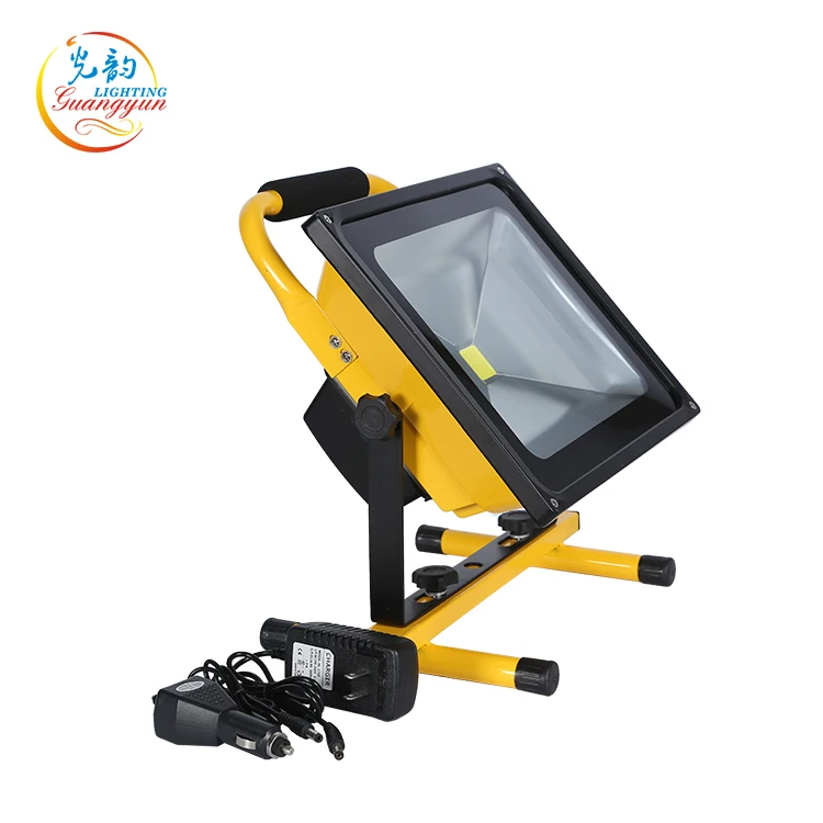 led rechargeable work light with tripod 50w portable led flood light