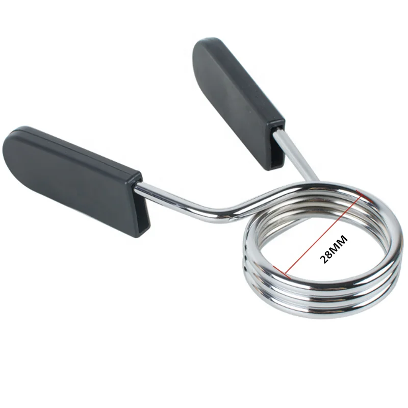 

28mm Weight Lifting Dumbbell Barbell Clamp spring collars, Black