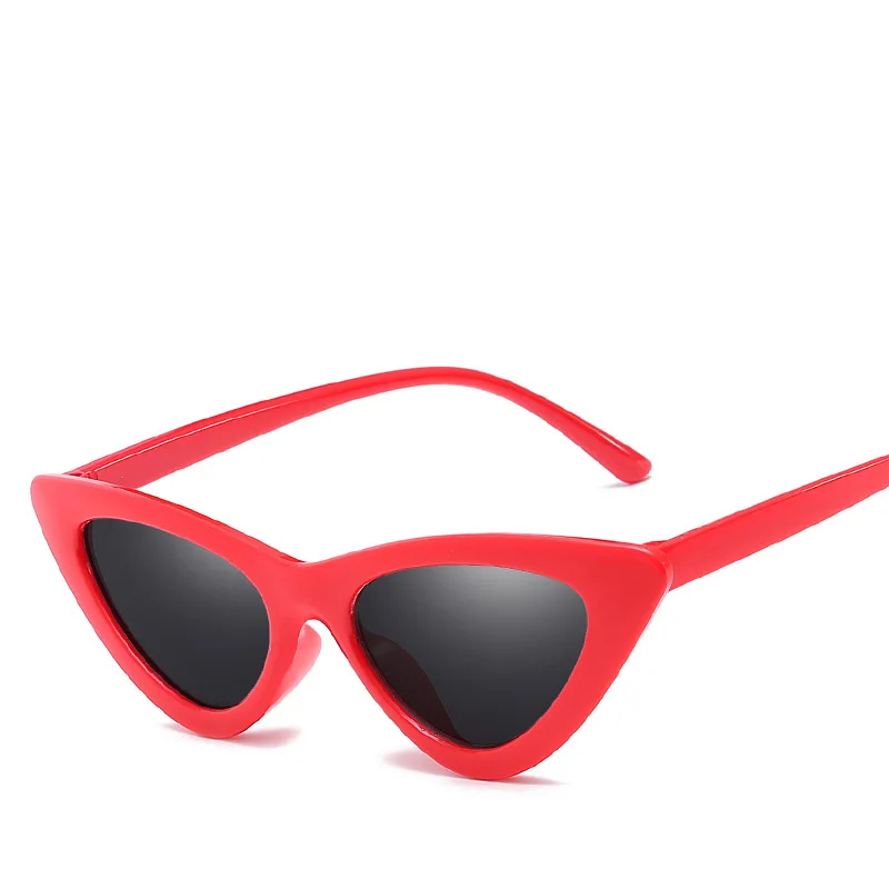 

201601 Superhot Eyewear 2018 Fashion Cateye Sun glasses Retro Vintage Women Triangle Red Cat eye Sunglasses