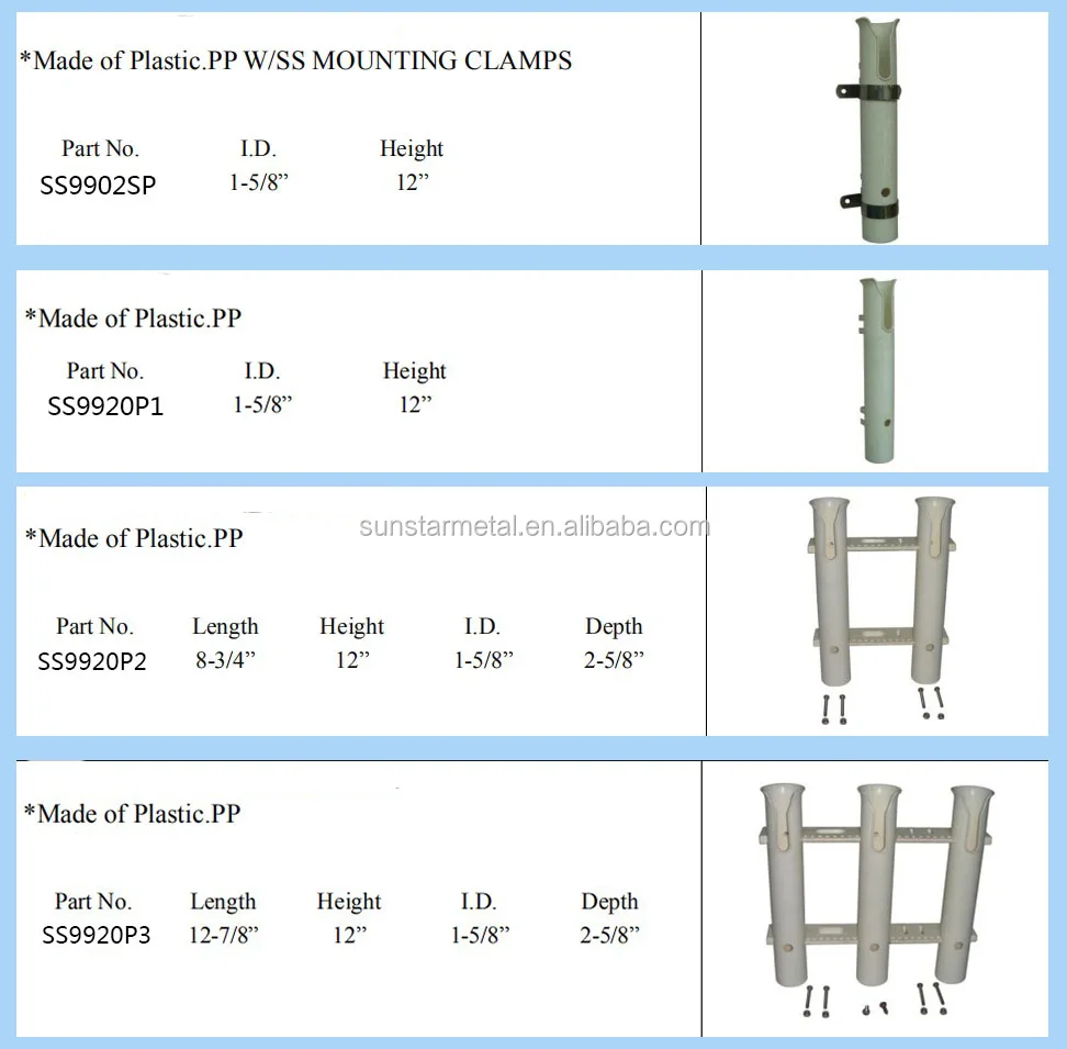 Boat Stainless Steel Triple Fishing Rod Holder Racks Fishing Rod Holder