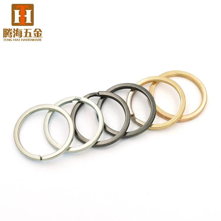 

stock custom color flat cheap metal split key ring for sale, Customized