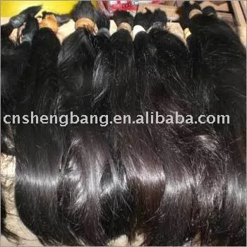 

indian hair Natural Virgin Hair Bulk 18inch to 40inch remy hair, Any color is ok