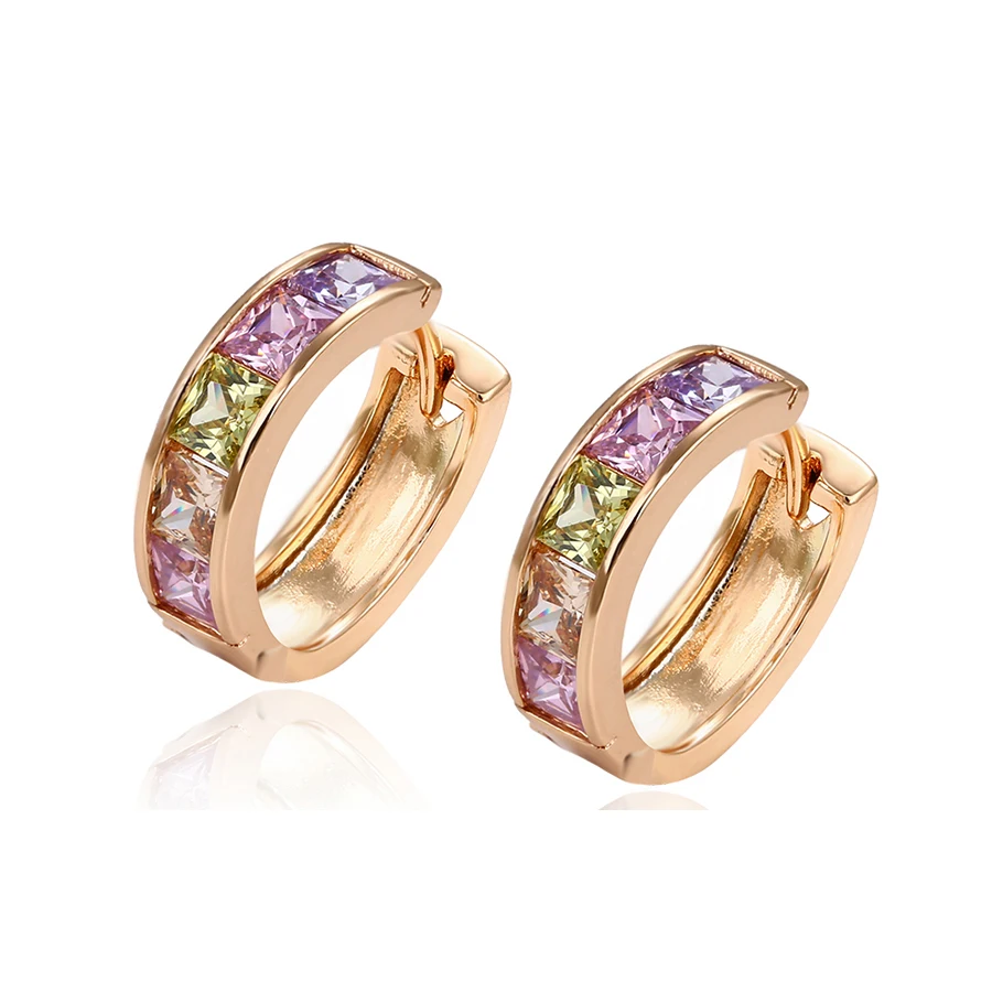 29255 Xuping Limited order quantity show promotional price Jewelry 18K Gold Plated Fashion Huggies Earring For Women
