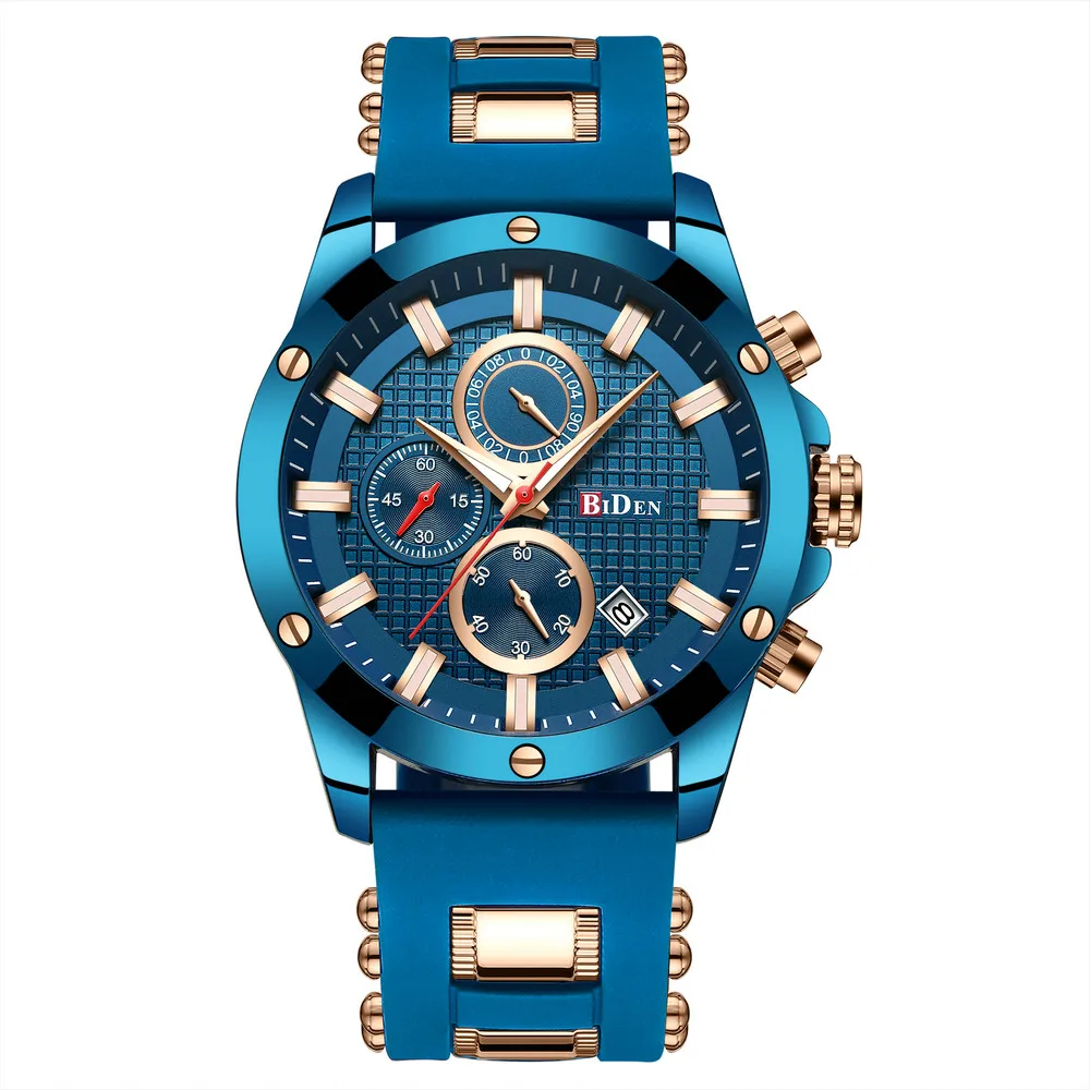 

BIDEN 0140 Men's Fashion&Casual Watch Japan Quartz Movement Auto Date Simple Style Business Watches, 2 colors