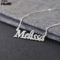 

Christmas jewellery handmade zircon jewelry name diamond necklace with any font