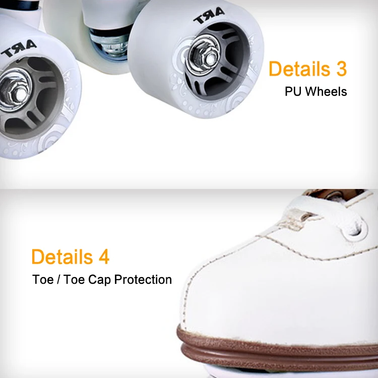 Professional Manufacturer Sumelon Leather Lining Quad Roller Skates Shoes