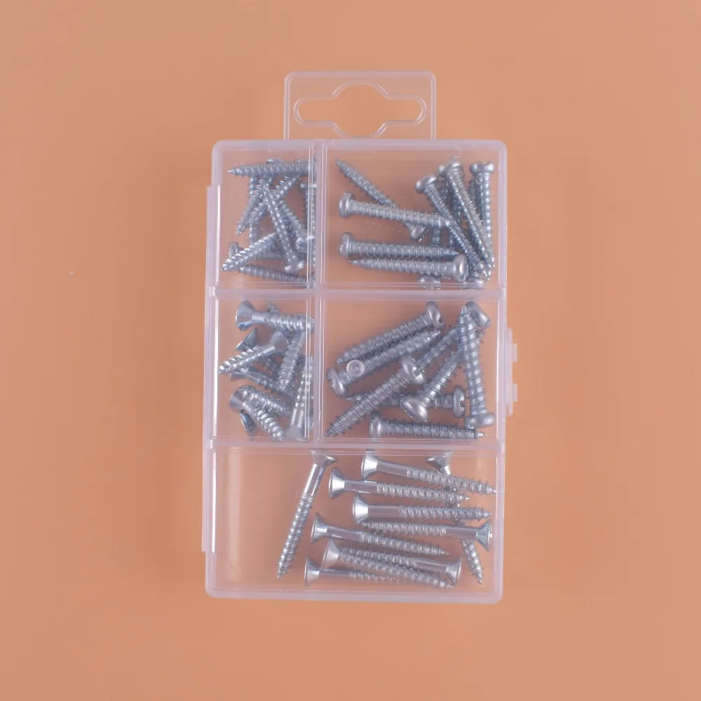 
Factory sale cheap 48 pcs hardware kit flat head self tapping screw 