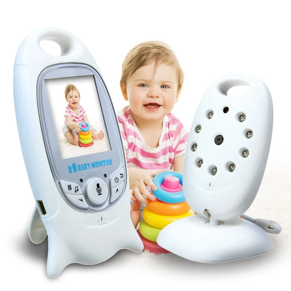 

VB601 Wireless Baby Monitor Infant 2.4GHz Digital Video Baby Monitor with Temperature Display Night Vision Music, White