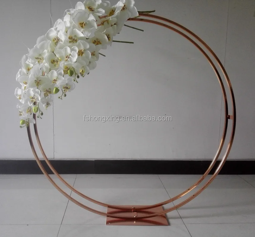 2019 New Tall Rose Gold Metal Flower Stand Wedding Centerpieces For
