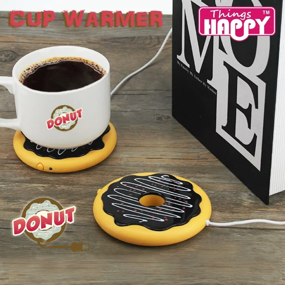 

Creative Giant Donut USB Cup warmer,Hot Cookie Mug Warmer Coaster Office Tea Coffee Beverage USB powered Heater Biscuit Tray Pad