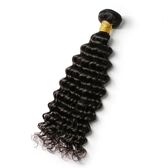 

Good Quality Natural Color Brazilian Hair Deep Wave Remy Human Hair Bundle Weave Extensions