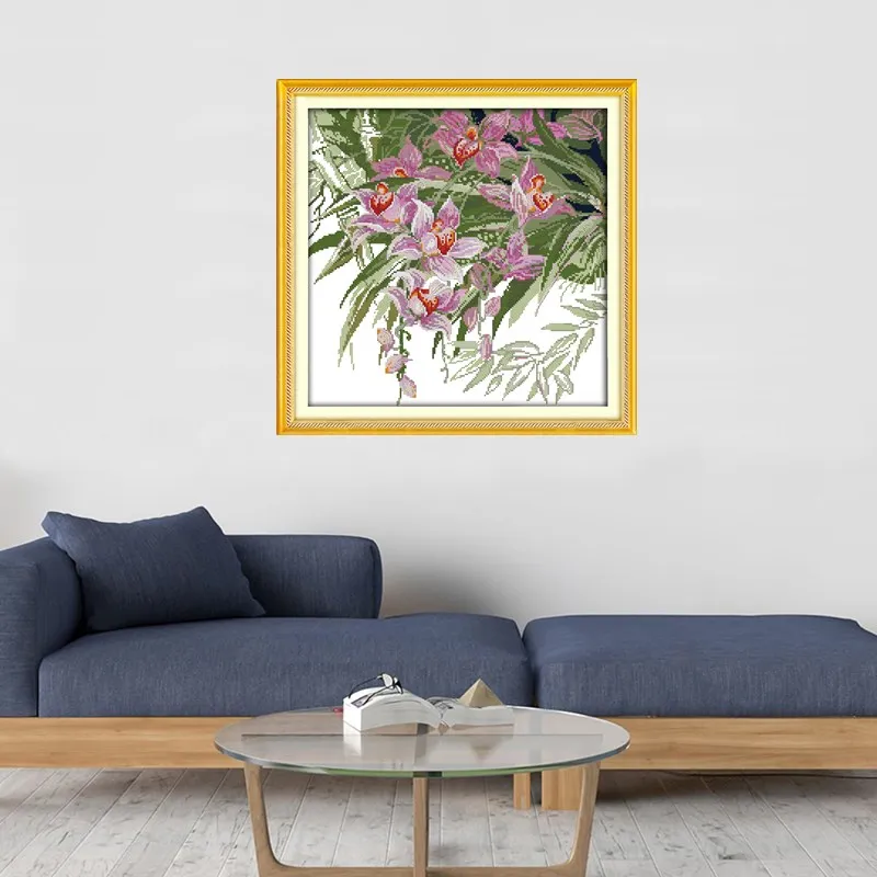 Moderni Disegni Ricami A Mano.Nkf Orchidea 3 Stile Del Fiore A Mano Moderno Ricamo Disegni Di Stampa Di Trasporto Del Fiore Schemi A Punto Croce Buy Punto Croce Commercio All Ingrosso Ad Ago Kit Fai Da Te Punto