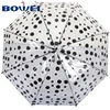 Factory supply newest polka dot transparent clear umbrella auto with printing
