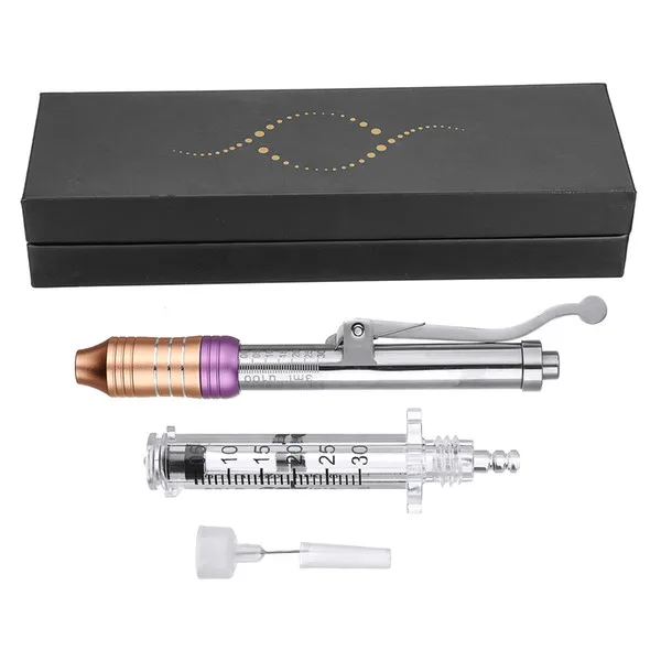 

0.3mm/0.5mm ampoules No needle waterflood mesotherapy Gun hyaluronic acid injection dermal filler hyaluronic pen injector, Transparent