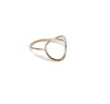 Zooying simple gold hammered circle ring