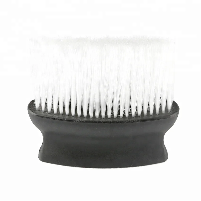 

Nylon Hair Black Plastic Handle Barber Shaving Brush Hairdressing Neck Cleaning Brush