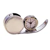 Travel clock with Alloy case and leather bag mini alarm clock