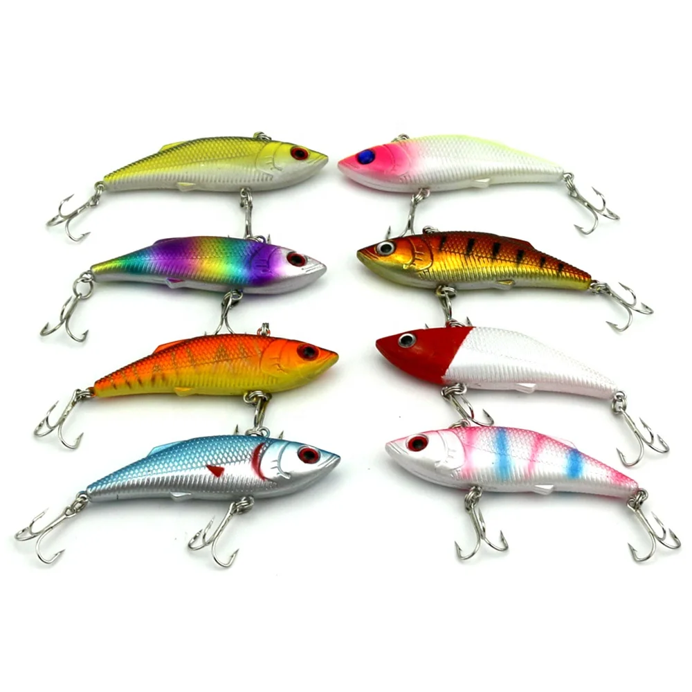 

Hengjia Free shipping hard plastic VIB fishing bait Bass Vibration fishing lure, 8 colors