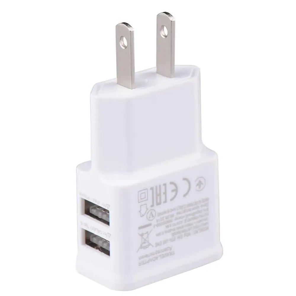 

5V 2A EU Plug 2 USB Adapter Mobile Phone Wall Charger Device Micro Data Charging For iPhone 5 6 for Samsung