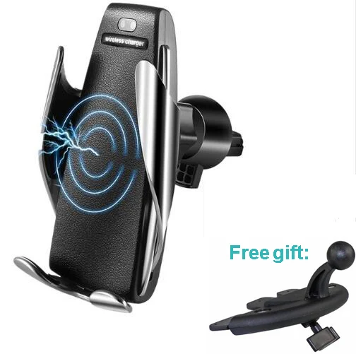 

Wireless Automatic Clamp Car Charger Air Fventilation for Phone Holder 360 Degree Rotation Charging Mount Bracket