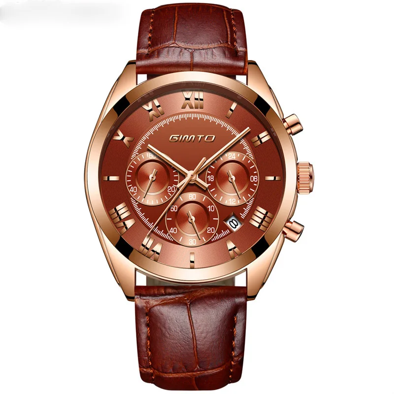 

WJ-7637 Wholesale Simple Wristwatch Leather Band Fashion Watch For Men Factory Direct Quartz Watch GM60-GM247, Mix