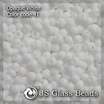 
High Quality Fashion JS Glass Seed Beads   41# 13/0 Opague White Rocailles Beads For Garment & Jewelry 