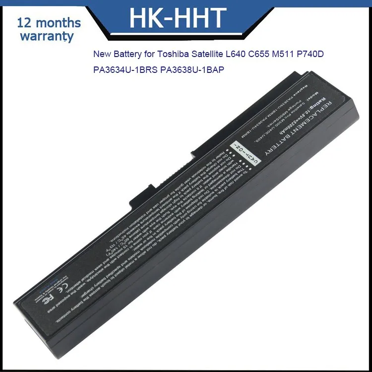 battery for Toshiba Satellite L640 C655 M511 P740D PA3634U-1BRS PA3638U-1BAP