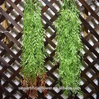 

Real touch weeping villow artificial green plants for outdoor hanging vine