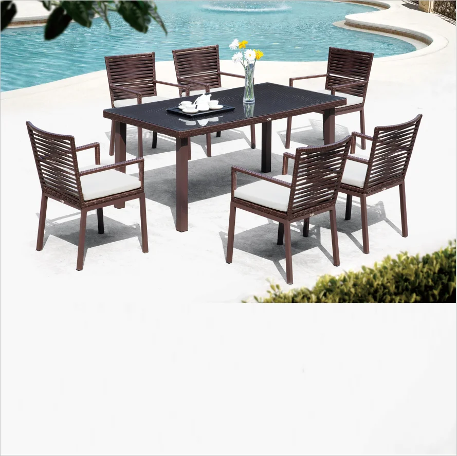 Best Price Handmade Garden Rattan Dining Wicker Patio Restaurant Aluminum Dining Sets Outdoor Furniture Balcony 1 Table 6 Chairs Buy 1 Table 6 Chairs Outdoor Furniture Rattan Dining Product On Alibaba Com