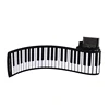Educational kids adult Portable thick silicon 88 Keys Flexible Electronic soft keyboard Roll Up Piano