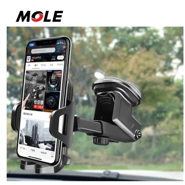

Upgraded Car Mobile Phone Holder for Car Dashboard Windshield Universal Cell Phone Mount with Strong Sticky Suction Cup, Black
