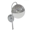 Stainless steel modern wall lamp, adjustable light, transparent glass chimney