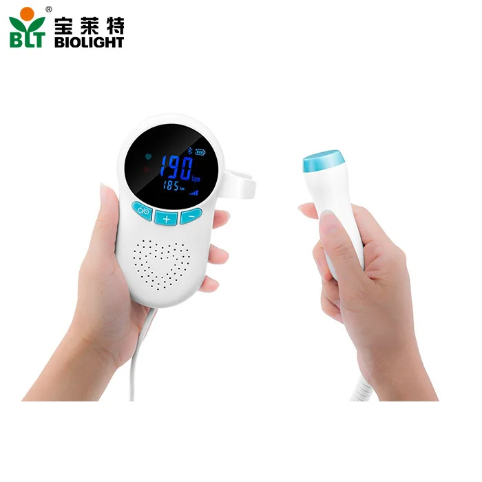 
handheld fetal doppler for homecare with ultrasound probe and gel 
