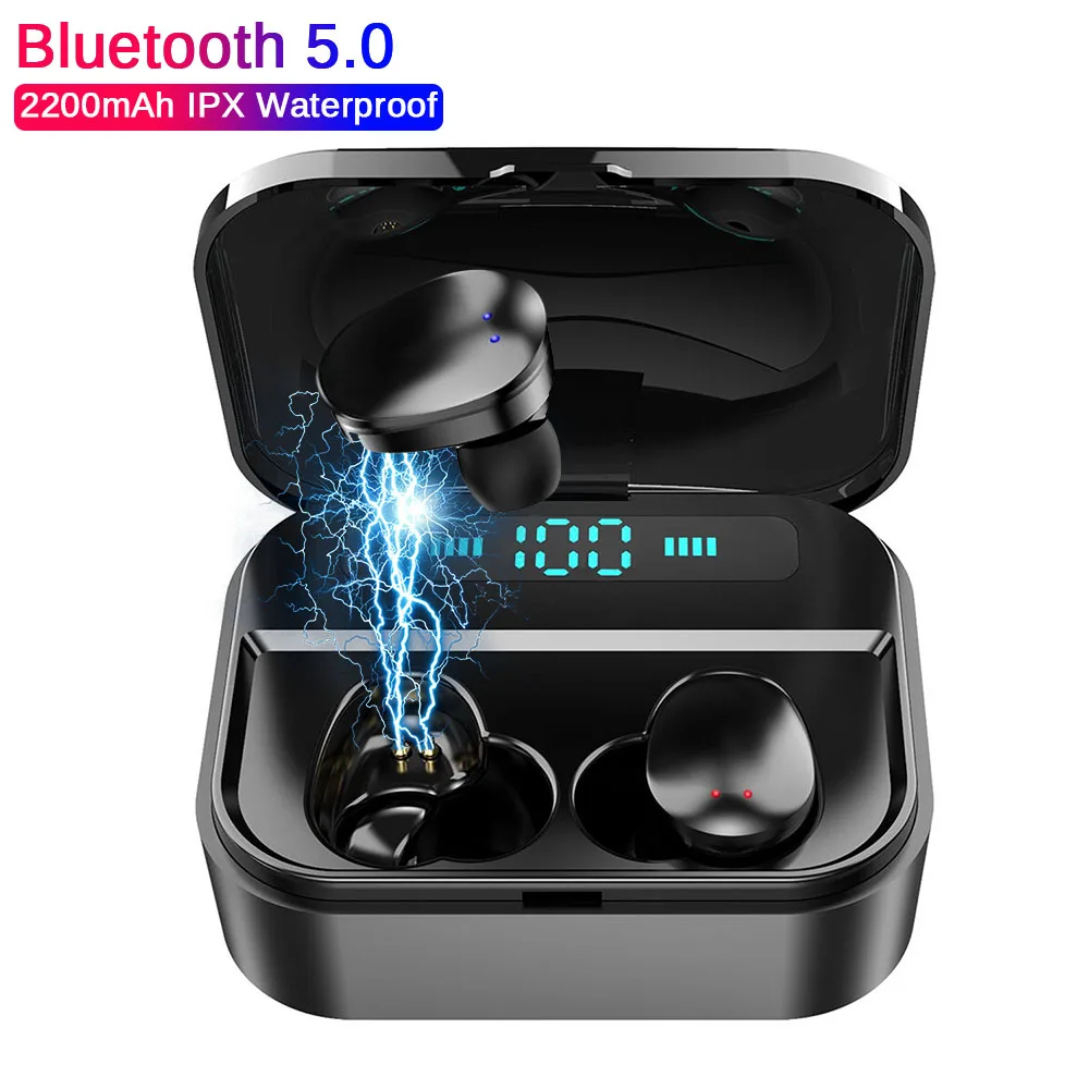 

X7 2200mAh TWS Fingerprint Touch Bluetooth Earphone, HD Stereo Wireless In-Earphones,Noise Cancel Gaming Earbuds Distance 30m