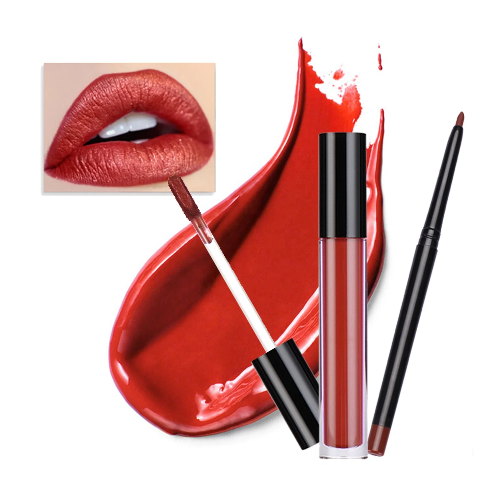 

lipstick lipliner kit makeup long lasting matte lip gloss create you own brand matte lipquid lipstick set