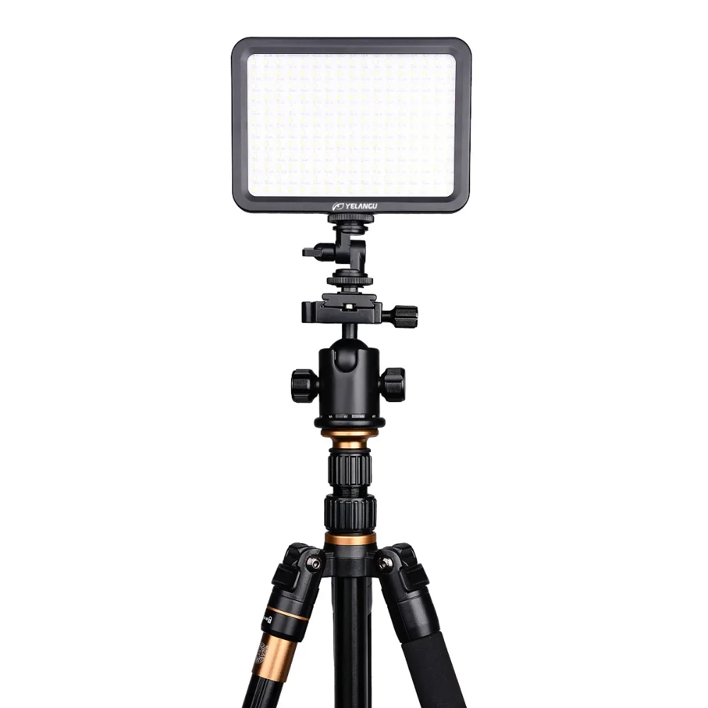 

YELANGU 204 pieces Video Light With Lamp Color Temp Adjustable for All Camcorders LED Video Light Panel Light