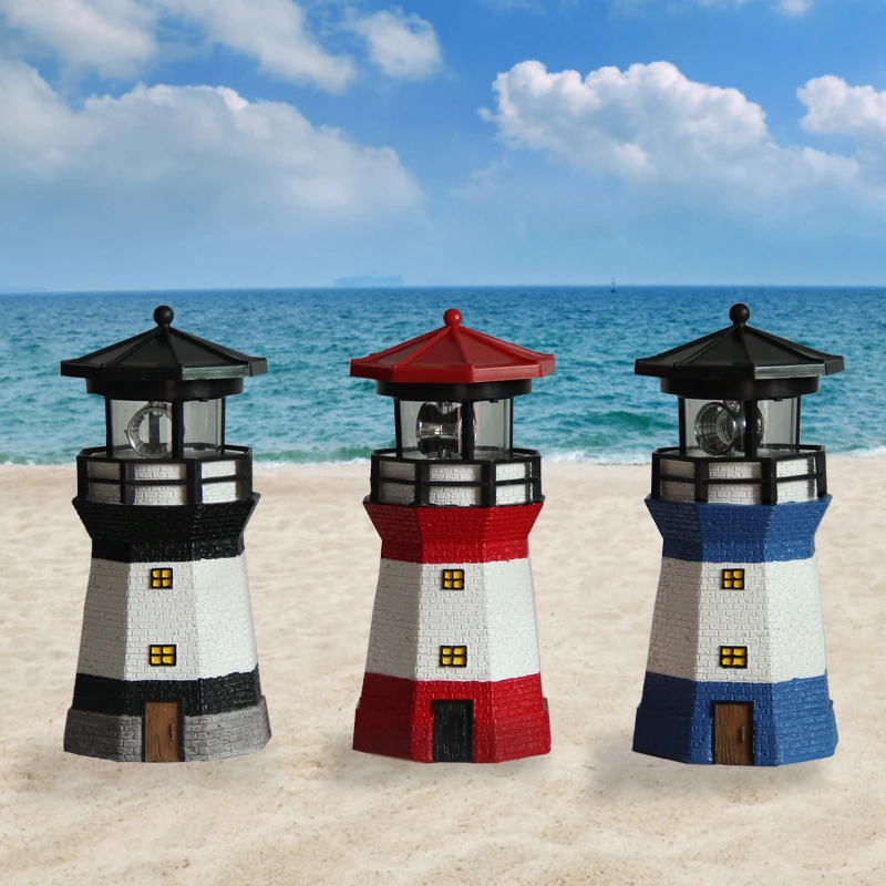 Solar With Remote Control With Rotating Lighthouse Light,Red/ White Led ...