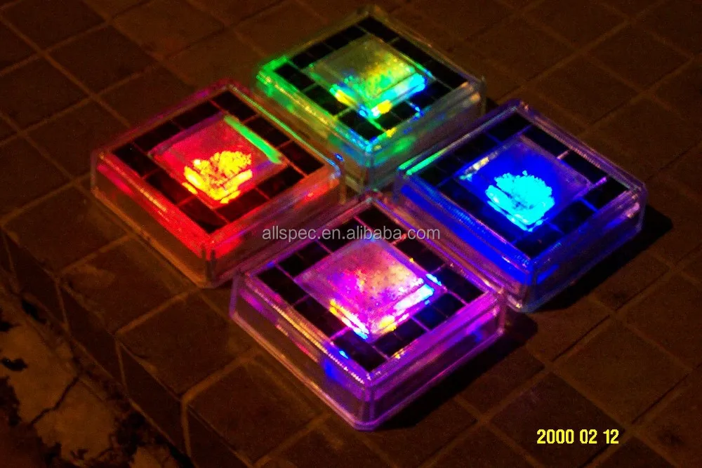 
Brick light solar square use Tile with LED gradul color changing light 