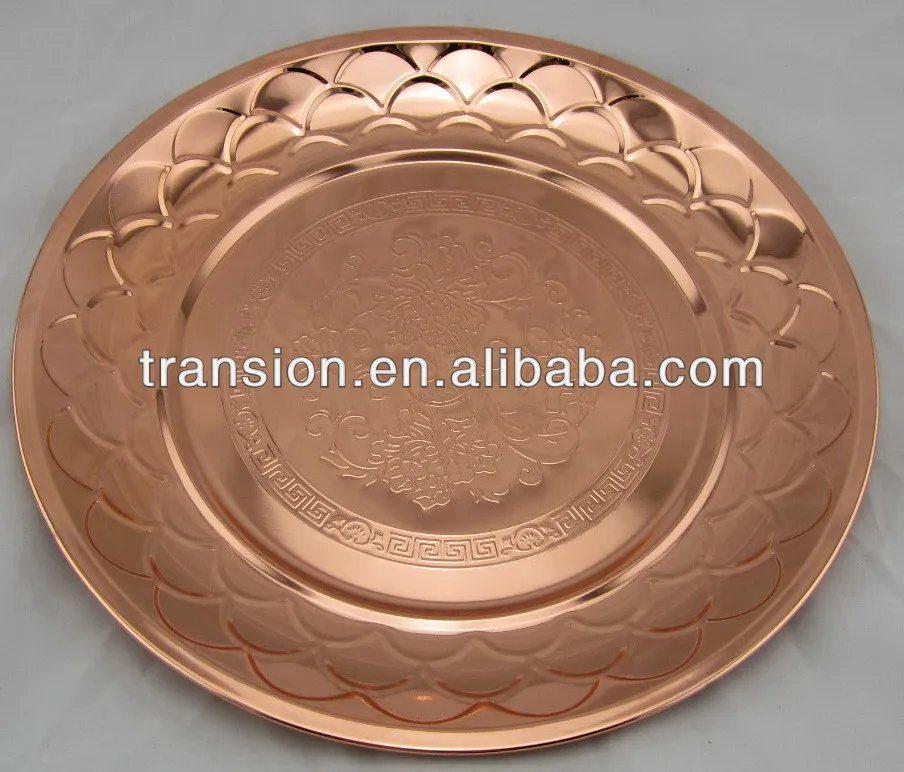copper disposable plates