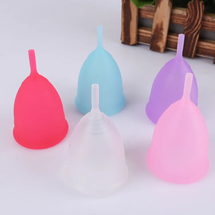 

High quality comfortable 100% medical silicone collapsible menstrual cups, Colorful & customized