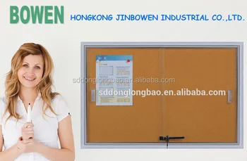 Whiteboard Cabinet Cork Board With Window Showcase For School And