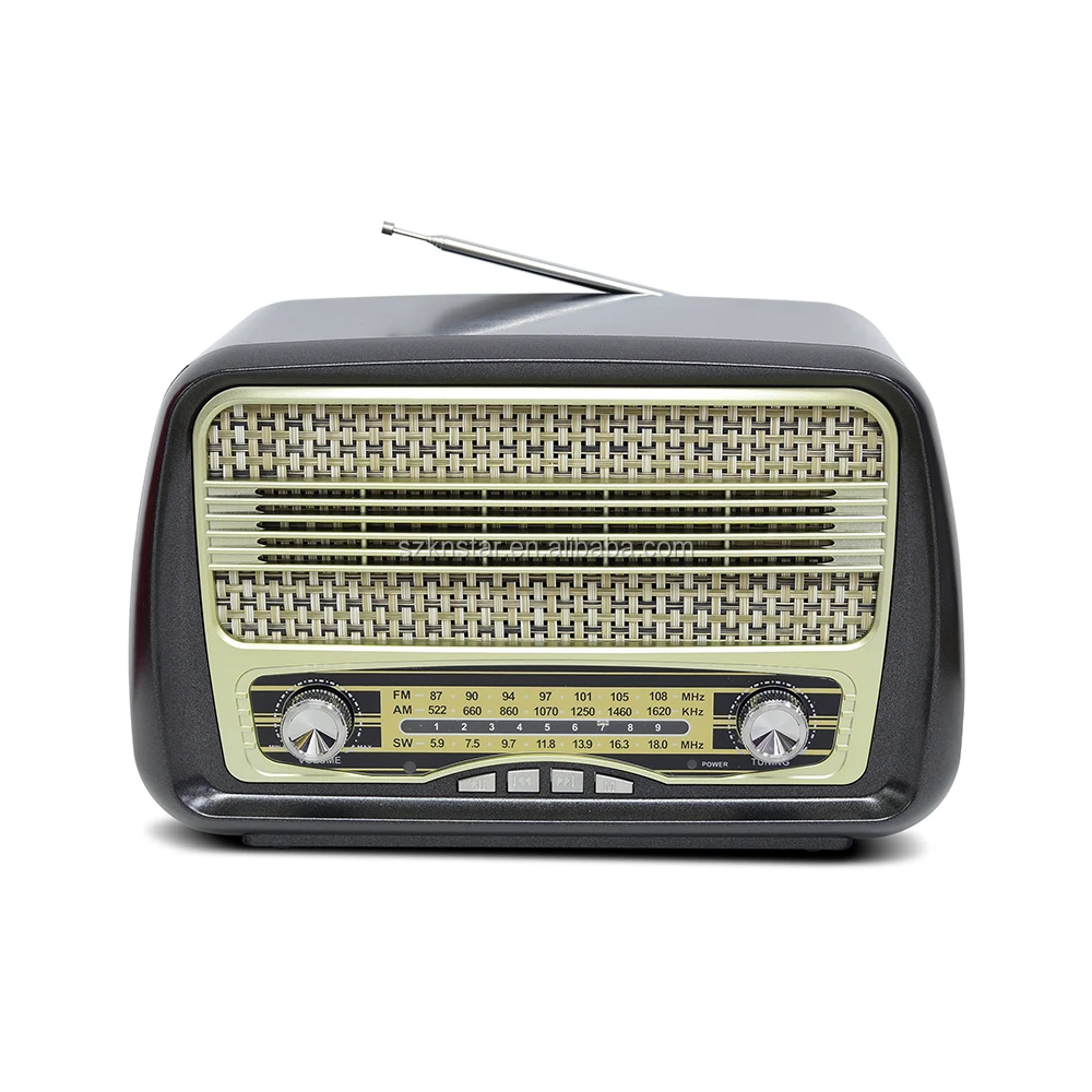 Rechargeable Vintage Am Fm Sw Full Band Radio With Usb/sd/tf Input ...