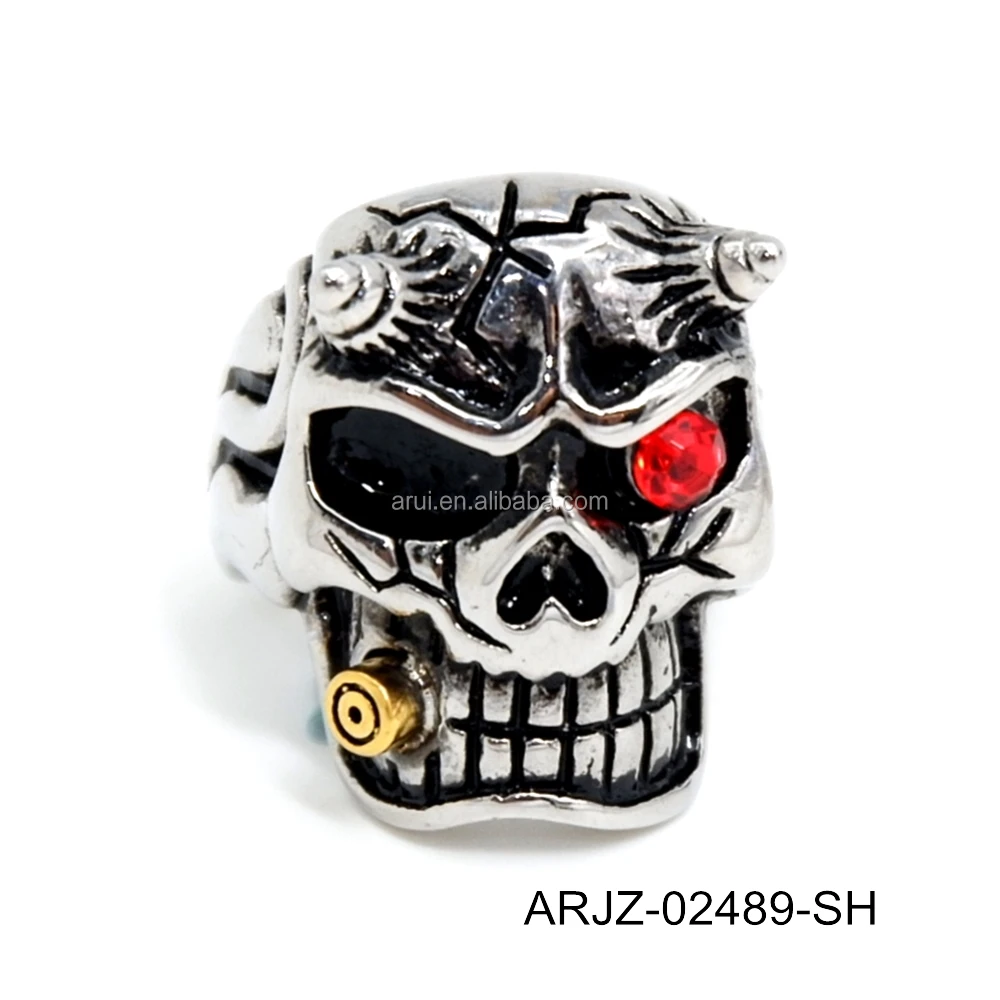 

jewellery men 316l stainless steel rings with diamond skull male rings