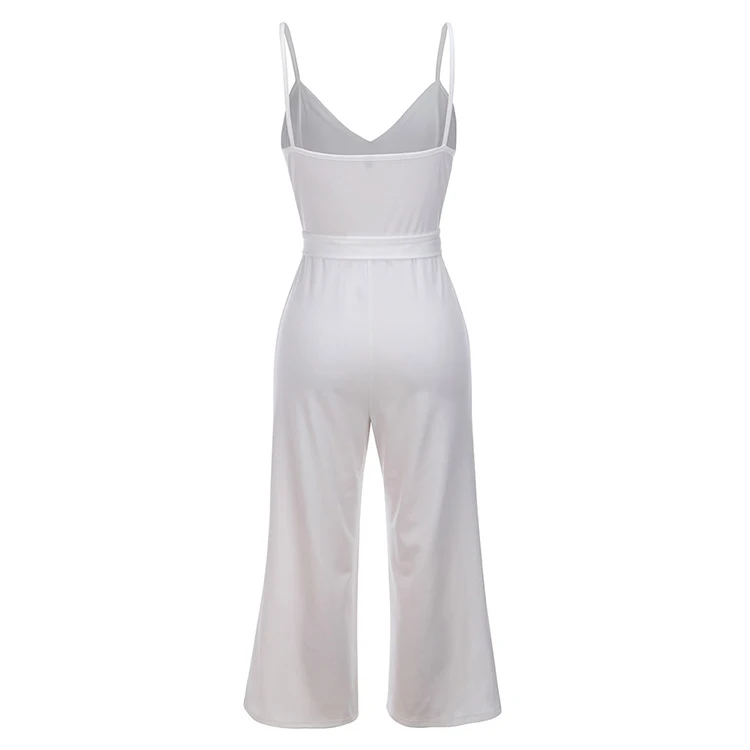 Summer New Listing  Sleeveless One Piece Casual Wide Leg Pants Sleeveless Sexy Jumpsuit For Women