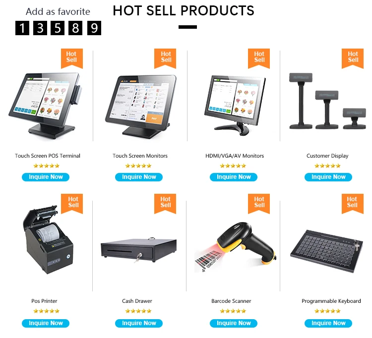 Factory OEM Pos System Android All In One PC For Fast food Restaurant