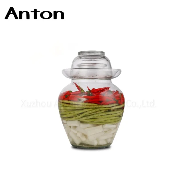 250 ml 500ml 1L Set Clear Airtight Round Glass Storage Jars With Silicone Seal lid